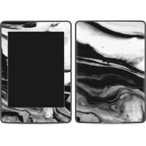 Black and White Marble Ink Amazon Kindle Skin